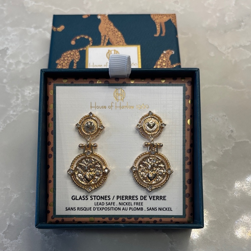 House of Harlow 1960 💛Gold tone  Drop Earrings
💛NWT